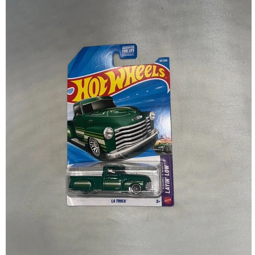 Hot Wheels La Troca Green 137/250 Layin Low 5/5 Diecast Chevy Truck 2024 New